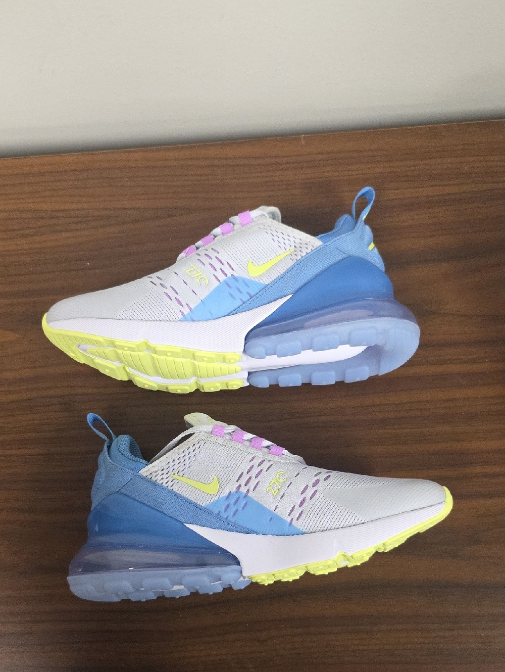 Nike Air Max 270 BG Pure Platinum/Lemon Twist Women's 8/ Youth 6.5 IB4401-043 - Picture 6 of 12